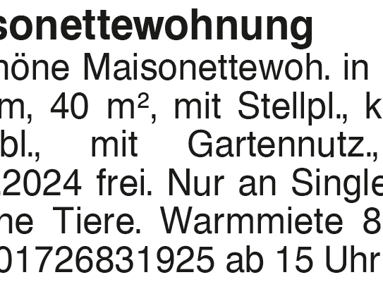 Maisonettewohnung