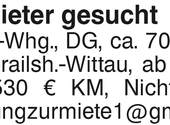 Nachmieter gesucht