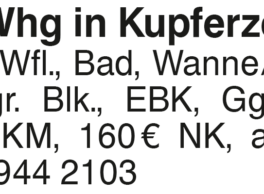 3,5 Zi Whg Kupferzell