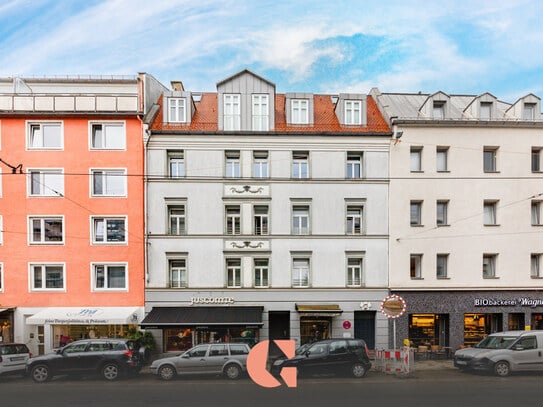 Schwabing + Altbau - Exklusives Wohnen und Arbeiten unter einem Dach mit 173 m² Nutzfläche