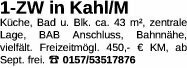 Wohnung 43m² in 63796 Kahl am Main