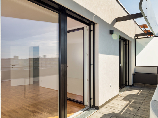Dachgeschoß - ruhige Hofseite - Sonne! 2 Zimmer mit Terrasse - direkt vom Bauträger