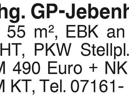 2 Zi.-Whg. GP-Jebenhausen