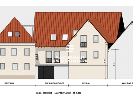 Neubau 2-Zi. Whg. im sandgestrahlten Dreiseithof im energieeffizienten Projekt in Flemlingen