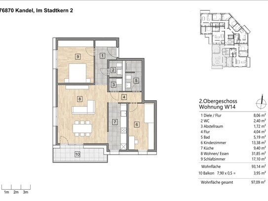 Erstbezug: Moderne 3-ZKB Wohnung mit Balkon