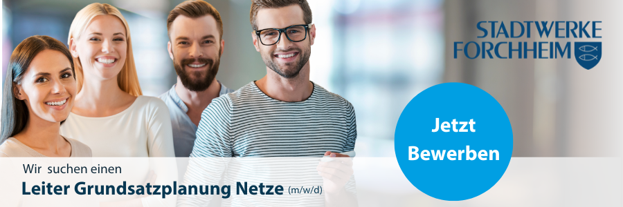 Vier Personen und Titel Leiter Grundsatzplanung Netze (m/w/d) gesucht