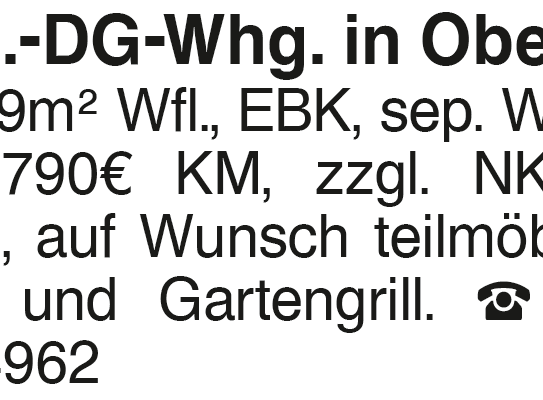 3 1/2 Zi.-DG-Whg. in Oberrot