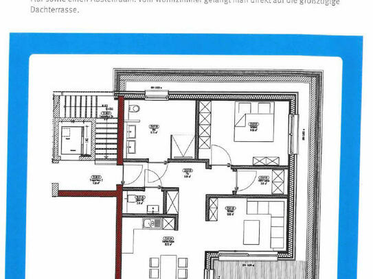 exlusive 2 Zimmer-Penthousewohnung (KFW 55 + Standard)