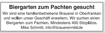 Biergarten zum Pachten gesucht !!