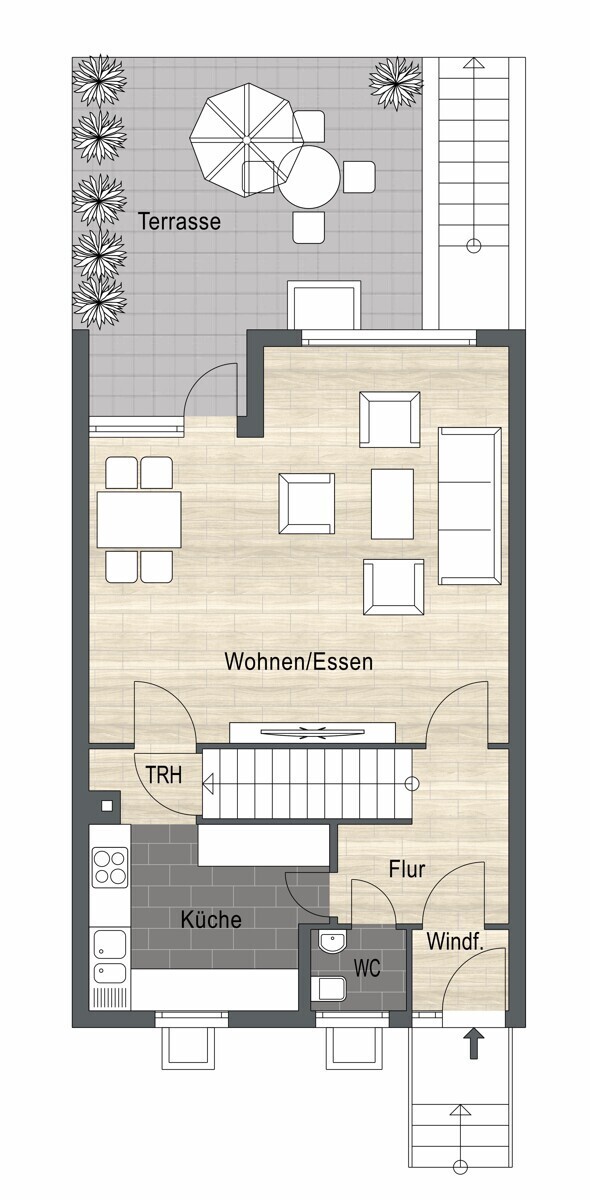 REIHENECKHAUS MIT GARTEN UND EINZELGARAGE – 74251 Lehrensteinsfeld, 74251 Lehrensteinsfeld – Vorschaubild 9