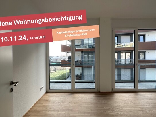 HELLE 3-ZIMMER WOHNUNG IM 2. OG MIT GROSSER ÜBERDACHTER TERRASSE IN LANGENAU