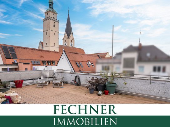 Wohnen auf zwei Ebenen inmitten der Ingolstädter Altstadt - große Dachterrasse & Aufzug vorhanden!