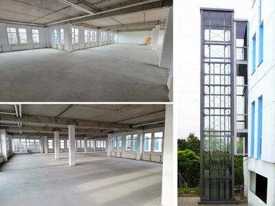 Produktions-/Lager- & Bürofläche im Gewerbepark Wiedemar, Balkon, Lastenaufzug mögl..