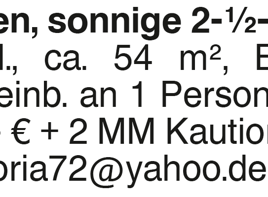 Hechingen, sonnige 2- 1/2-Zi.-Whg.