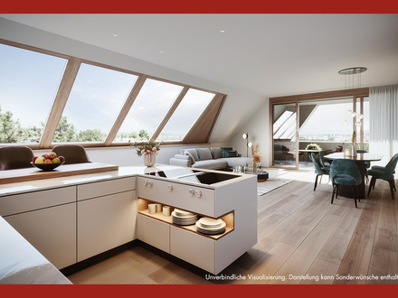 Wohnung mit penthouseartiger Dachterrasse und herrlichem Panorama-Blick ins Neckartal.