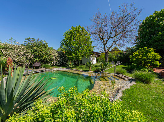 Mediterranes Wohngefühl im Weinviertel – Traumhaus mit Naturpool & Weitblick