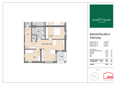 Neubauprojekt "stadTTraum" Leben wo andere Urlaub machen