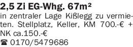 Vermietung 2-3 Zimmer-Wohnungen