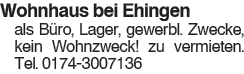 Gewerbliche Vermietung