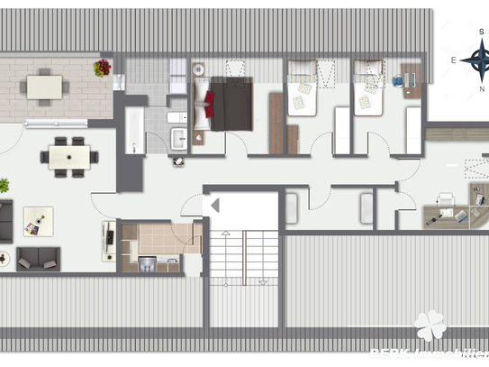 BERK Immobilien - Herrlicher Ausblick - 5-Zi-DG-Wohnung mit gemütlicher Loggia in München-Laim