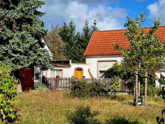 Kleine Einfamilienhaus-Doppelhaushälfte, ruhige Wohnlage in Muldestausee, sanierungsbedürftig