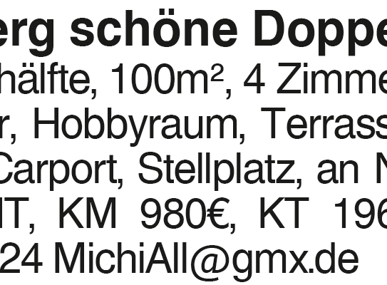 Vellberg schöne Doppelhaushälfte