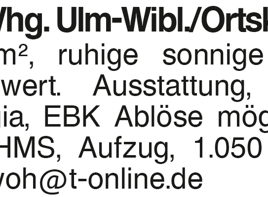 Helle 3-Zi. Whg. Ulm-Wibl./Ortskern