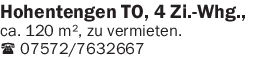 Vermietung 4-5 Zimmer-Wohnungen