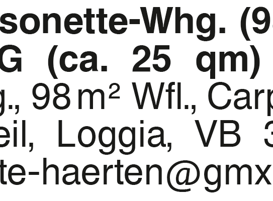 4 Zi. Maisonette-Whg. (98qm) + 2 Zi im DG (ca. 25 qm) in Kust.