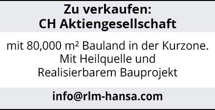 Zu verkaufen: CH Aktiengesellschaft