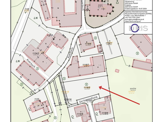 1.400 m² Baugrund (Mischgrund) für 2 Gebäude (Privatbau u. Gewerbebau) in Auerbach nahe Mattighofen