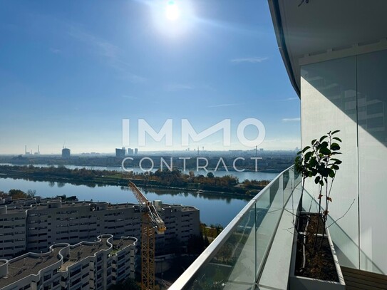 Wundervoller Ausblick auf die Alte Donau! Studio mit hochwertiger Markenküche in erstklassiger Lage!