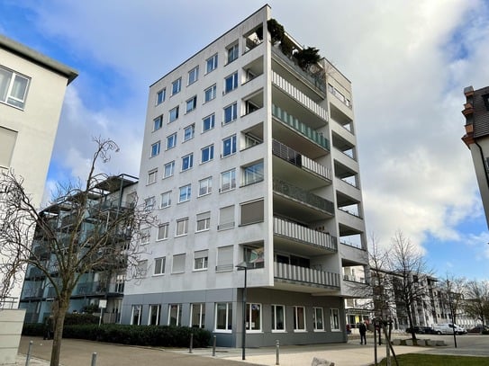 Modernes Wohnen mit Ausblick: 3-Zi.-Wohnung mit TG-Stellplatz im Brauerviertel der Ulmer Weststadt