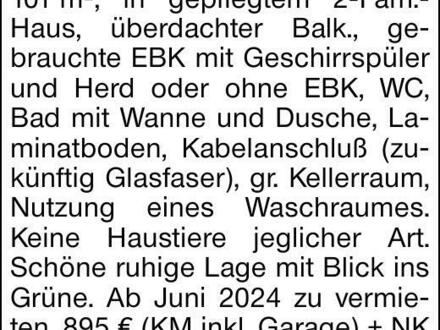 Schornbach, 4-Zi.-Whg. 1. OG, für 2-3 Pers., mit Garage, ca. 101 m², in...