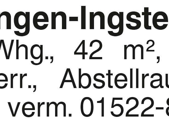 Schelklingen-Ingstetten 1,5 Zi.-Whg.