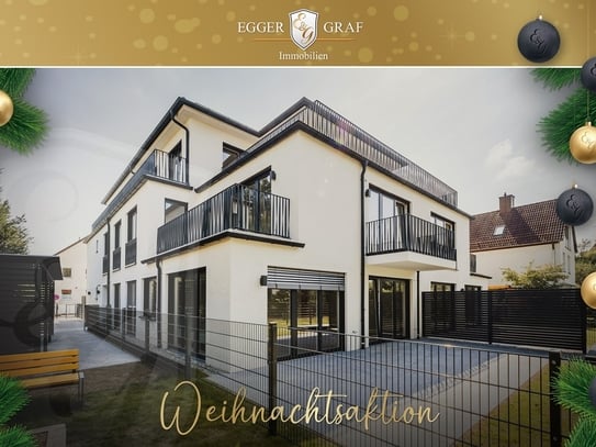 * WEIHNACHTSAKTION * ARCHITEKTENHAUS GY58: GROßZÜGIGE GARTENWOHNUNG