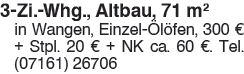 3-Zi.-Whg., Altbau, 71 m EUR