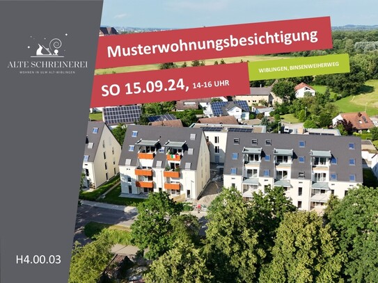 3-Zimmer Erdgeschosswohnung mit Terrasse und Gartenanteil | Süd-West| Alte Schreinerei | H4.00.03