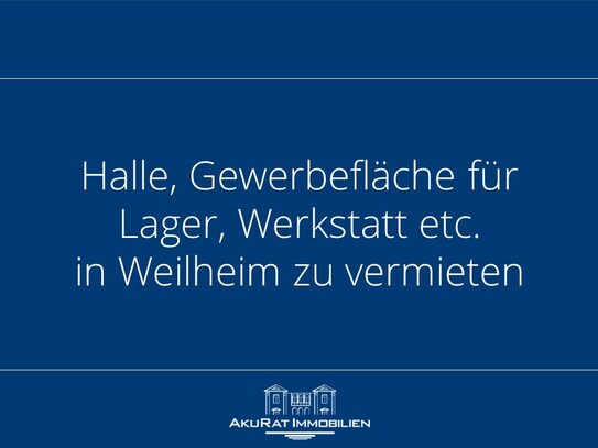 TOP-Gewerbeeinheit: Halle, Gewerbefläche für Lager, Werkstatt etc. in Weilheim zu vermieten