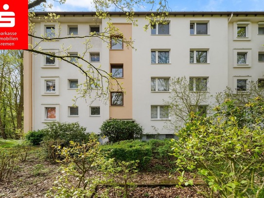 Bremen/Horn-Lehe: Gut geschnittene 3-Zimmer-Wohnung mit Loggia und Blick ins Grüne