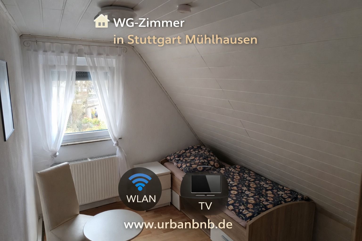 Gästezimmer mit Wlan, TV, Teilung von Bad/Wc und Küche