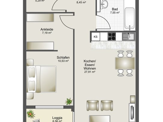 NEUBAU Mosbach 2,5 Zi.-Wohnung mit Balkon