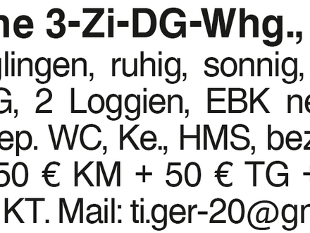 schöne 3-Zi.-DG-Whg.