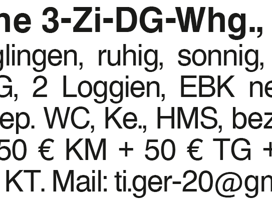 schöne 3-Zi.-DG-Whg.