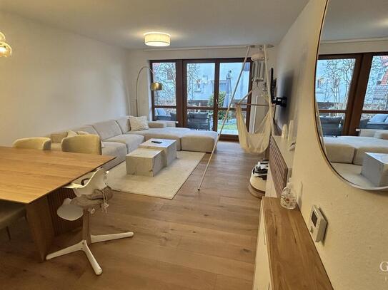 Schöne, helle 3 Zimmer-Wohnung mit Terrasse und Garten in Benningen am Neckar!