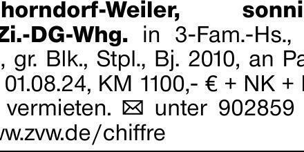 Schorndorf-Weiler, sonnige 3-Zi.-DG-Whg. in 3-Fam.-Hs., 98 m², gr. Blk.,...