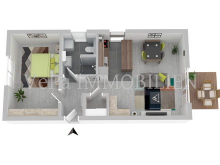 INVESTIEREN SIE IN MODERNE BARRIEREFREIE 2- ZIMMER ETW MIT TERRASSE & GARTEN & IHREM 6% AfA VORTEIL