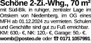 Wohnung 70m² in 63843 Niedernberg