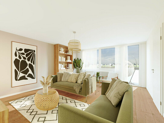 WALSER: Frisch renovierte 4-Zi-Wohnung mit Balkon, Loggia und tollem Ausblick!