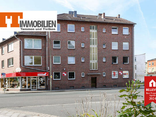 TT bietet an: Neu renovierte 3-Zimmer-Wohnung mit Balkon im 3. Obergeschoss in zentraler Lage von Wilhelmshaven!